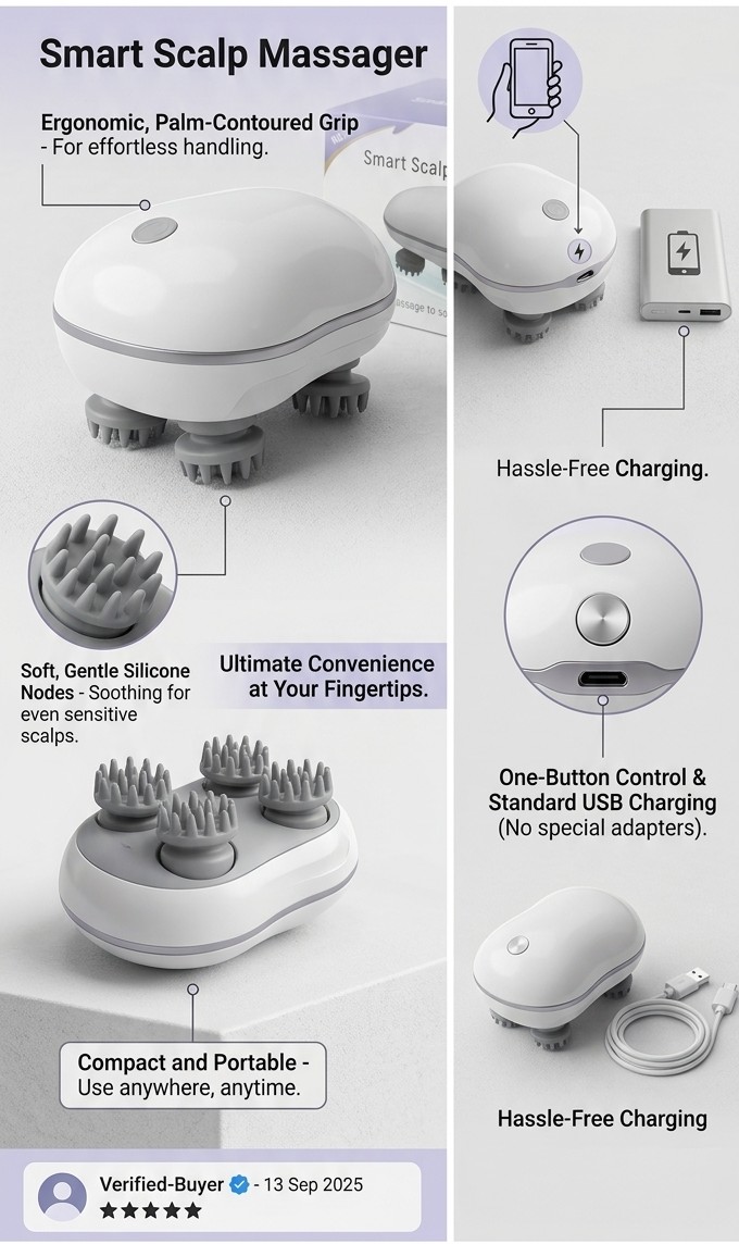SereneScalp scalp massager — view 3
